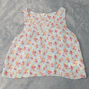 PacSun Floral Tank Crop Top S